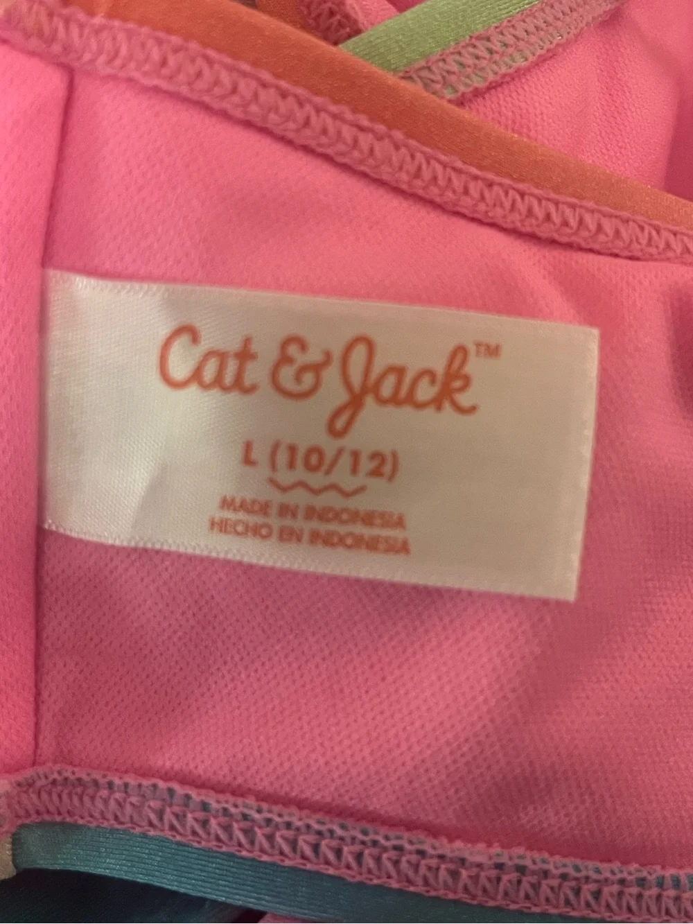 Cat & Jack Girls Size L 10/12 Tie Dye Two Piece Bikini